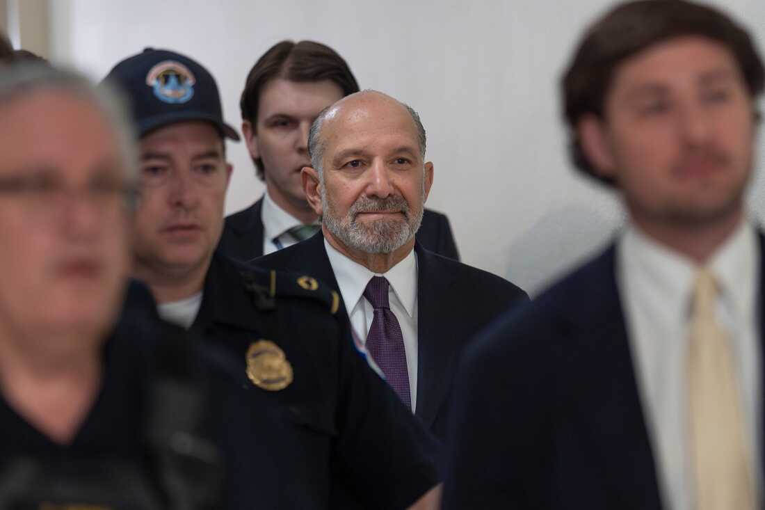 Commerce Secretary Howard Lutnick arrives for a deposition as part of the House Oversight Committee's investigation of convicted sex offender Jeffrey Epstein, at the Capitol in Washington, on Wednesday, May 6, 2026.