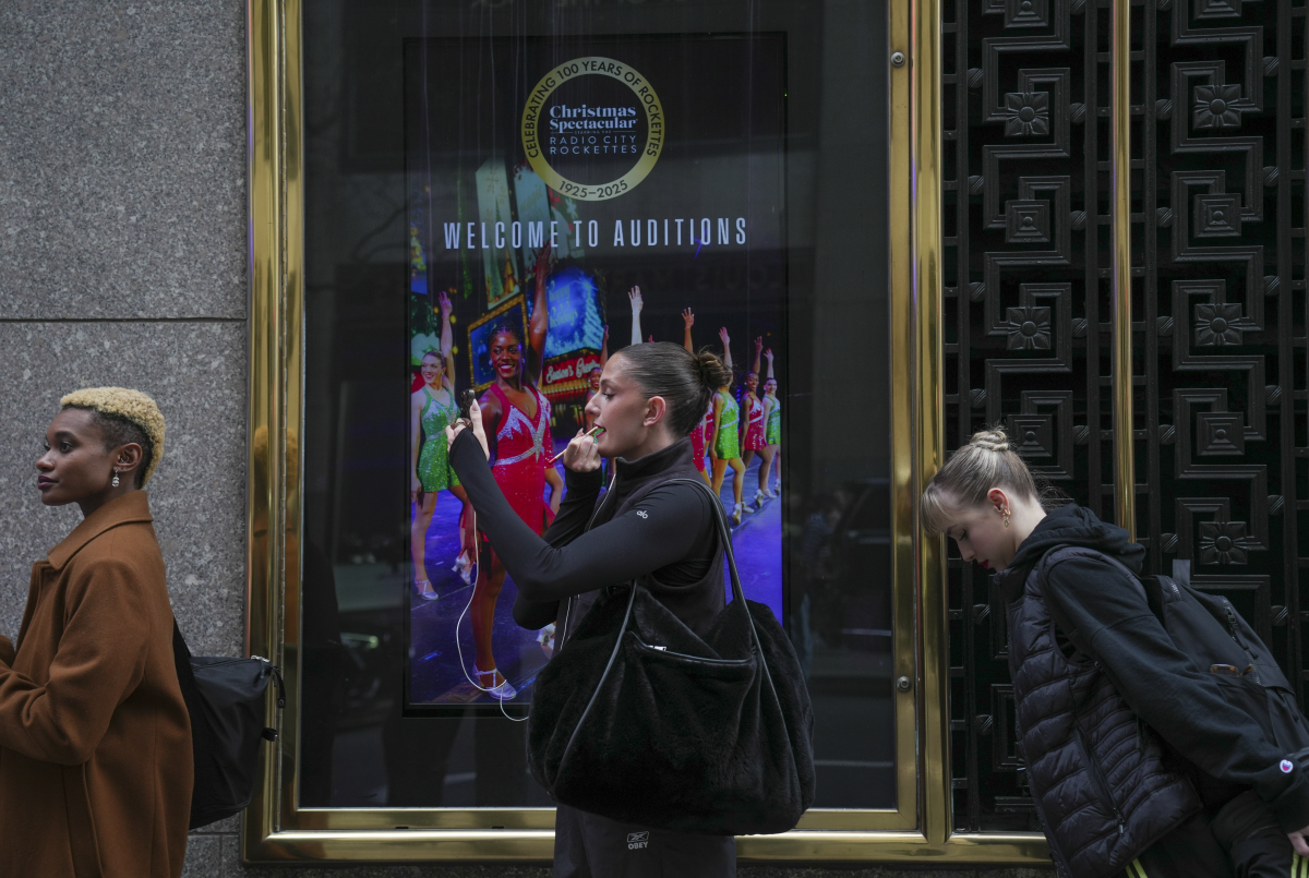 Women began to line up at 8 a.m. in front of Radio City's gold stage door.