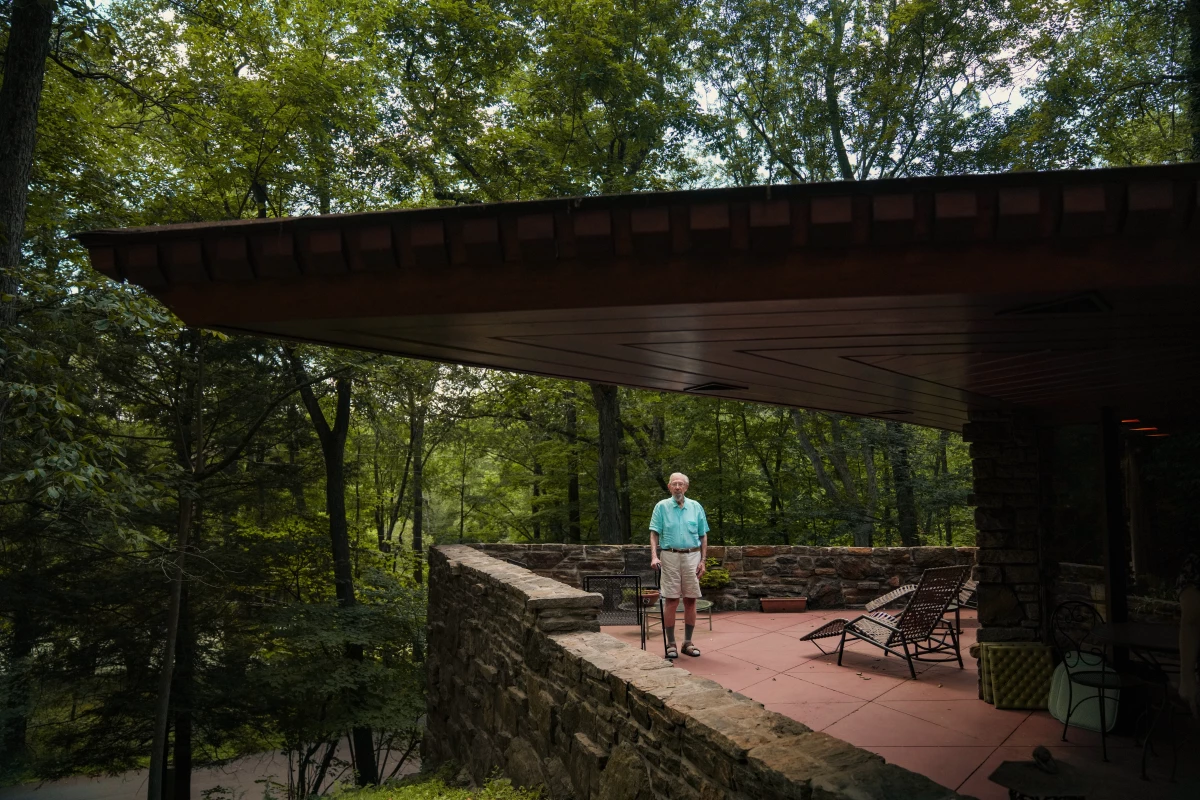 The Reisley House in Pleasantville, N.Y., was designed by Frank Lloyd Wright in the 1950s. Roland Reisley, 101, the original owner of the house, still resides there more than 70 years later.