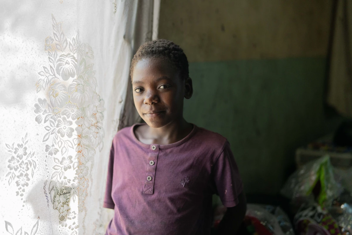 Diana at her home in Kapiri Mposhi.