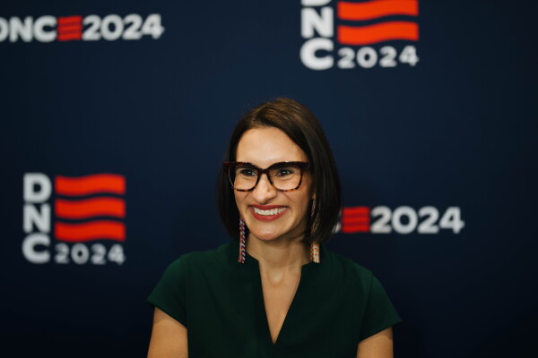Minnesota Lt. Gov. Peggy Flanagan speaks to the crowd Saturday, June 1, 2024, during the 2024 DFL State Convention held at the Duluth Entertainment and Convention Center in Duluth.