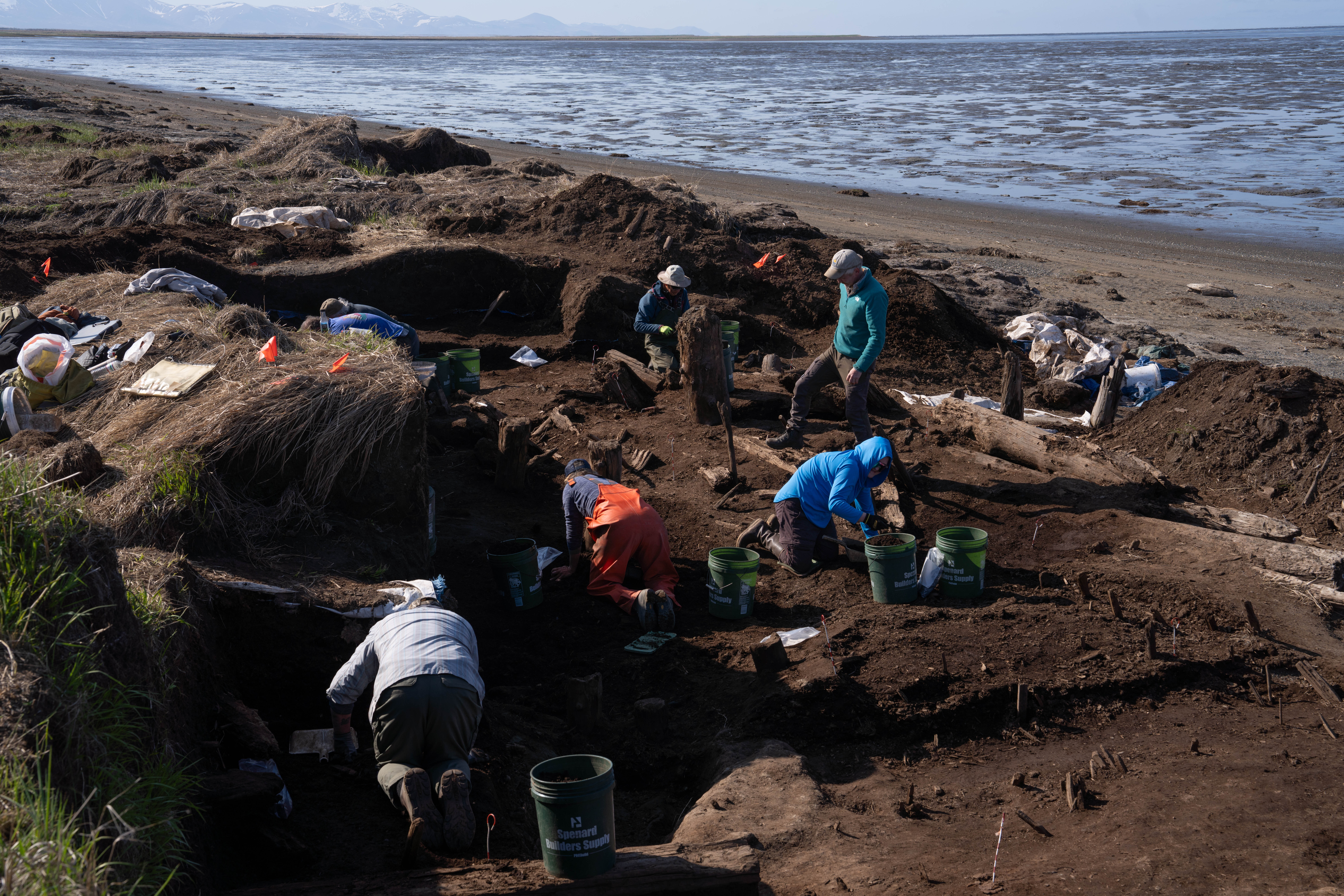An Alaska storm scattered artifacts. Archaeologists are racing to save what's left