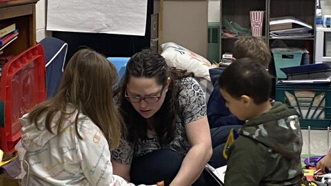 “At first I felt guilty sitting down and coloring with some of my students because I felt like I should be doing more important ‘teacher things,’” said Danielle Dugas, a kindergarten teacher at Manchester’s Highland-Goffe’s Falls. “Then as the weeks went on, I realized I was doing the important teacher things: I was sitting down and getting to know my students.”