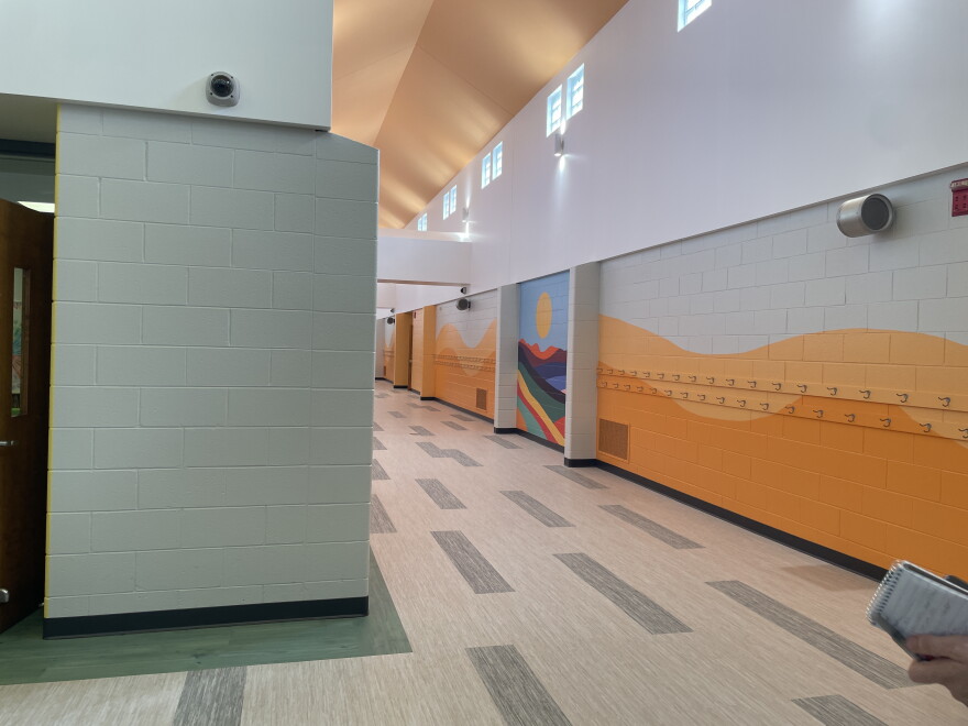A hallway that's been repainted at Frances Starms Discovery Learning Center on Milwaukee's near north side on Aug. 27, 2026.