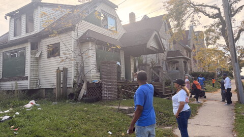 During the latest community walk, staff with the department of community wellness & safety and the critical response team document a vacant home in the Harambee neighborhood.