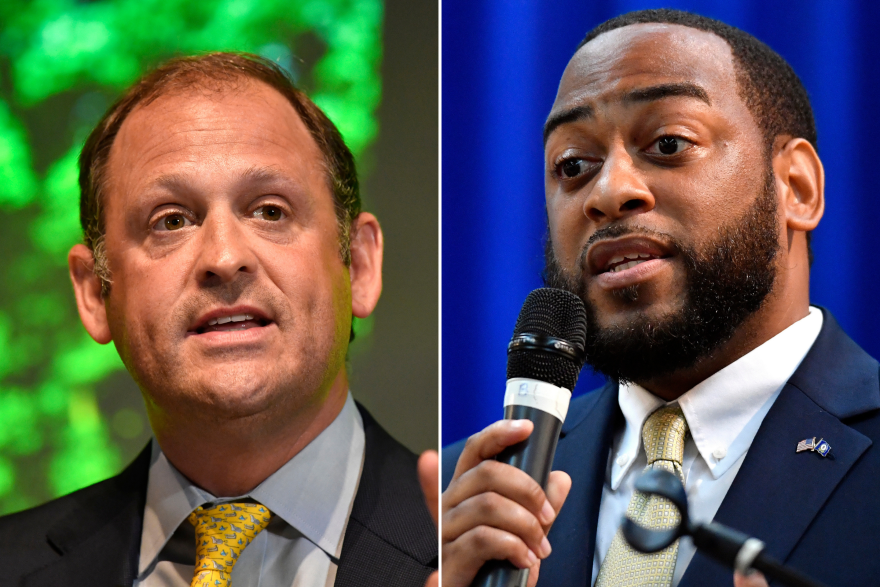 Republican Andy Barr (left) and Democrat Charles Booker.