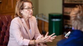 Chief Justice Loretta Rush speaks to the Indiana Judicial Nominating Commission.