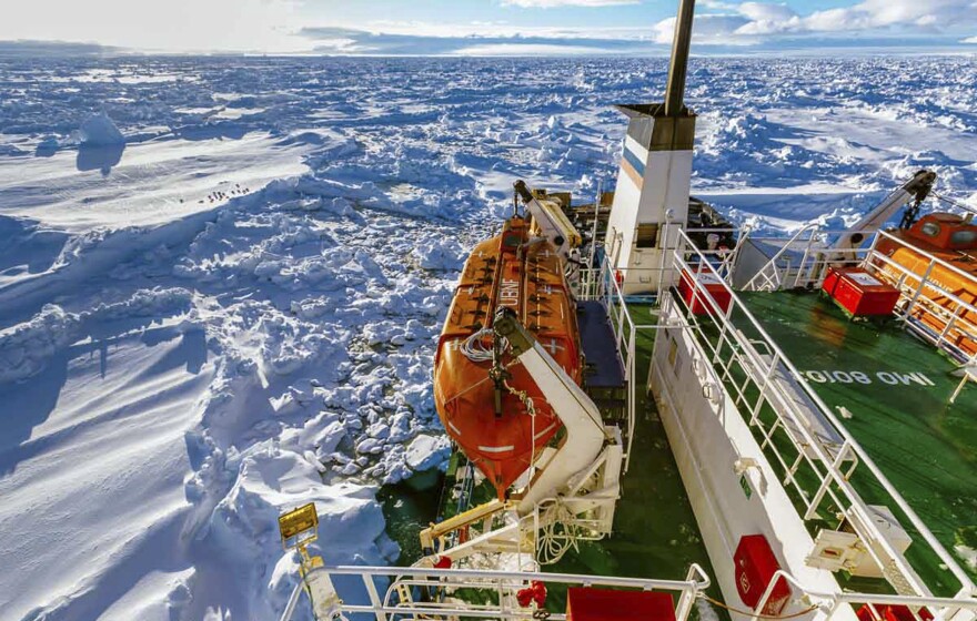 Russian ship MV Akademik Shokalskiy is trapped in thick Antarctic ice, 1,500 nautical miles south of Hobart, Australia.