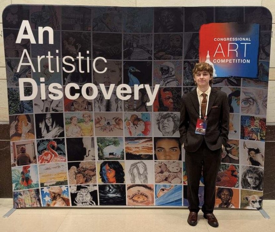 Leo Norman at the Congressional Art Competition in Washington, D.C. on June 25