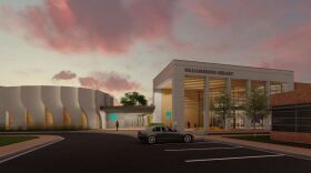 A rendering of Williamsburg's proposed new downtown library building, designed by Hourigan and Tymoff+Moss.