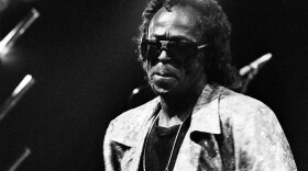 Jazz trumpeter Miles Davis is pictured during the opening concert of the annual North Sea Jazz Festival in The Hague, July 12, 1987.