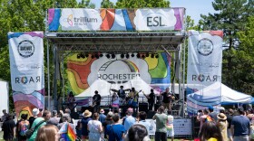 The Rochester School of Rock performs during the Pride parade and festival in Rochester on Saturday, July 19, 2025.