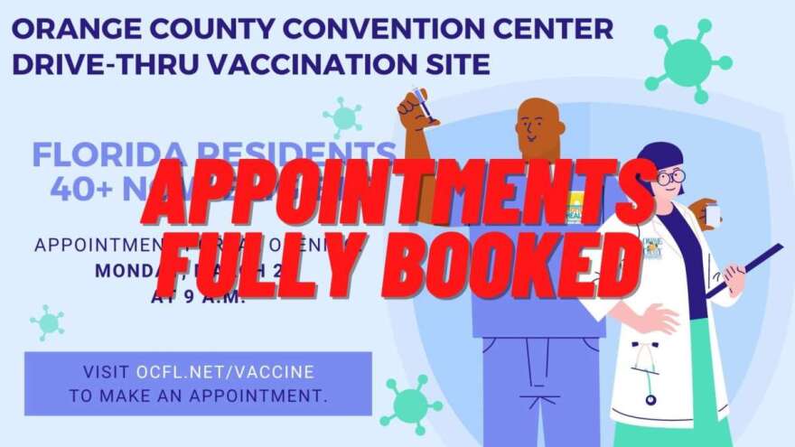 Orange County booked up all of its appointments in 13 minutes after dropping the eligibility age to 40. (Photo via Twitter)