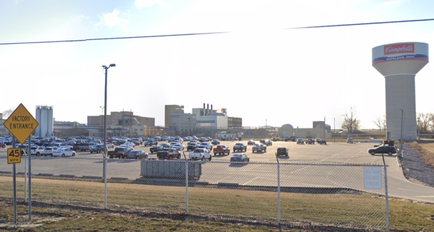 Photo of the Campbell Soup plant in Napoleon Ohio from Google Street View. 