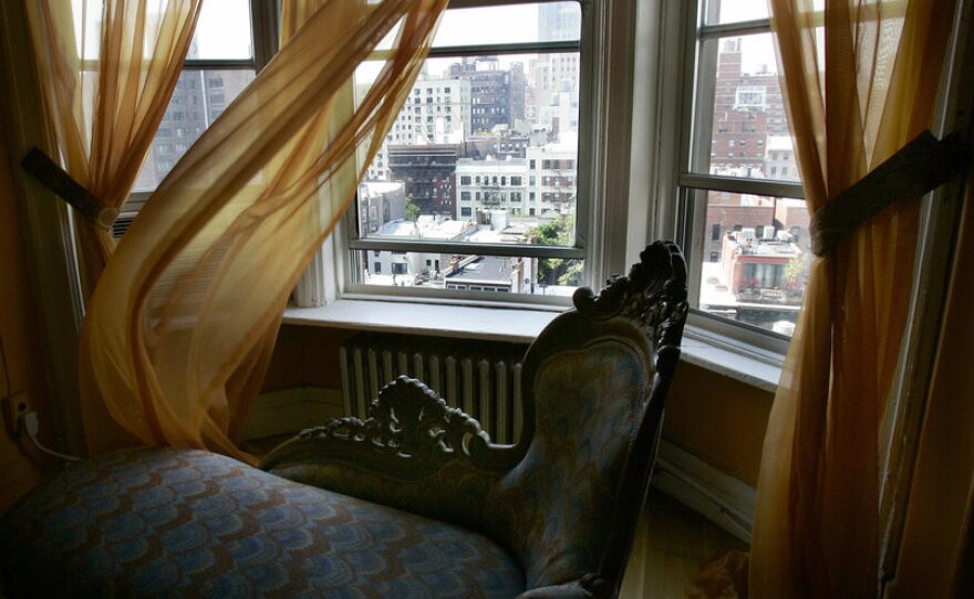 The view from Madonna's former room at the Chelsea Hotel.