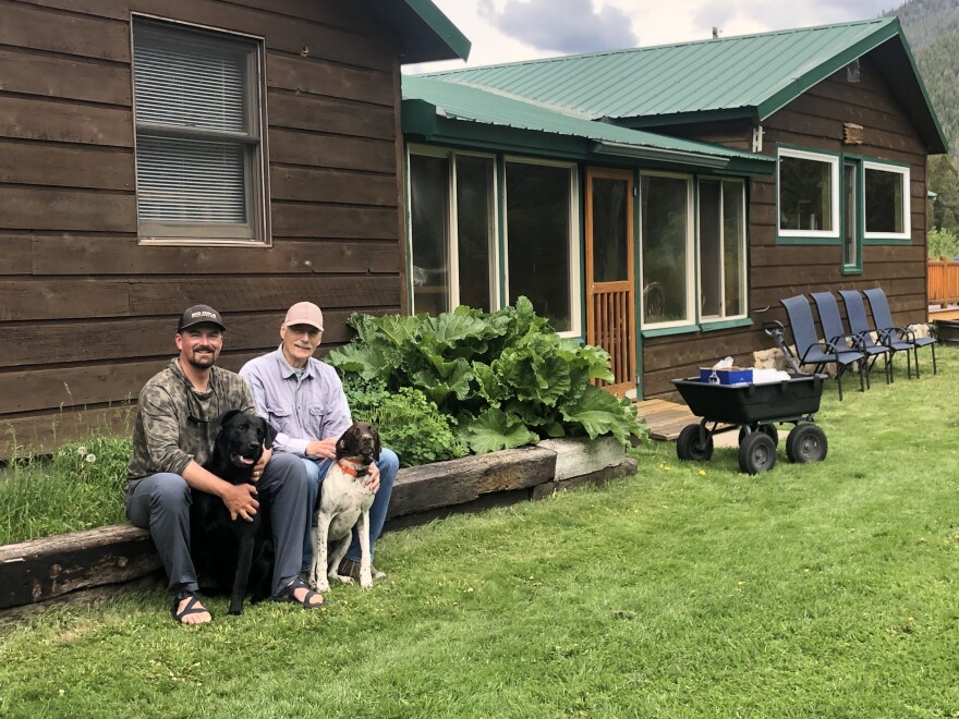 Wade Fellin, left, and his dad Craig, at the Big Hole Lodge. Craig started the lodge in 1984 and Wade took over the operation after college.