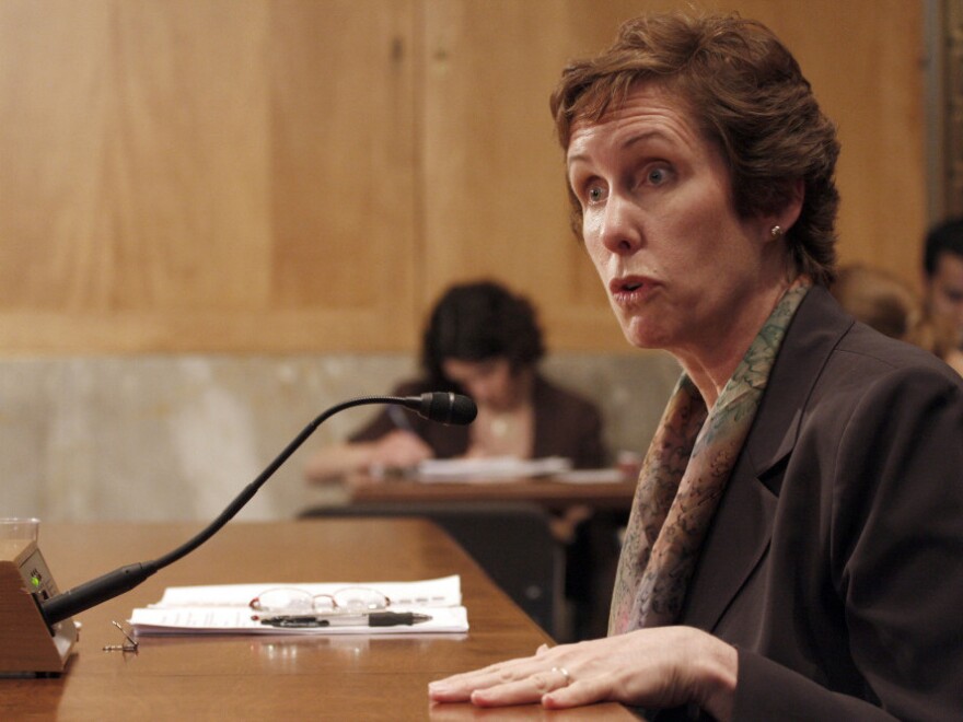 Former GSA administrator Martha Johnson on Capitol Hill in June  2009.