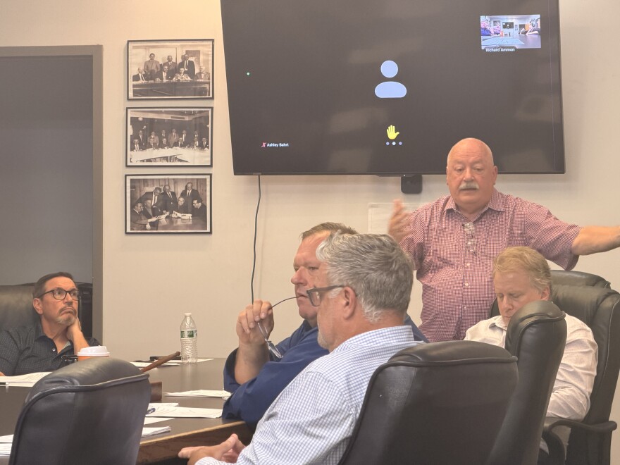 John Keegan, Hazleton City Authority vice chair, talks to the public during the body's July 28, 2026 board meeting.