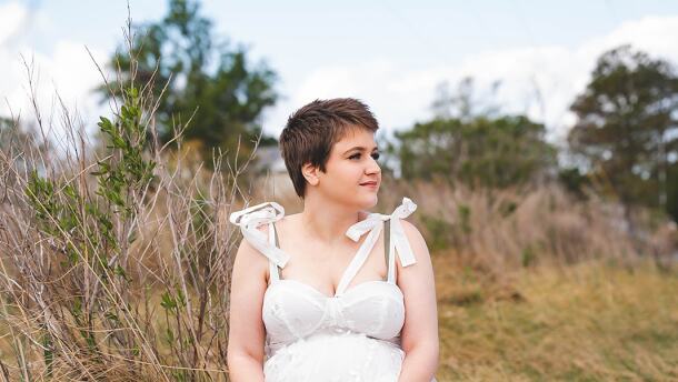 Dakota Peregoy poses at Great Marsh Park