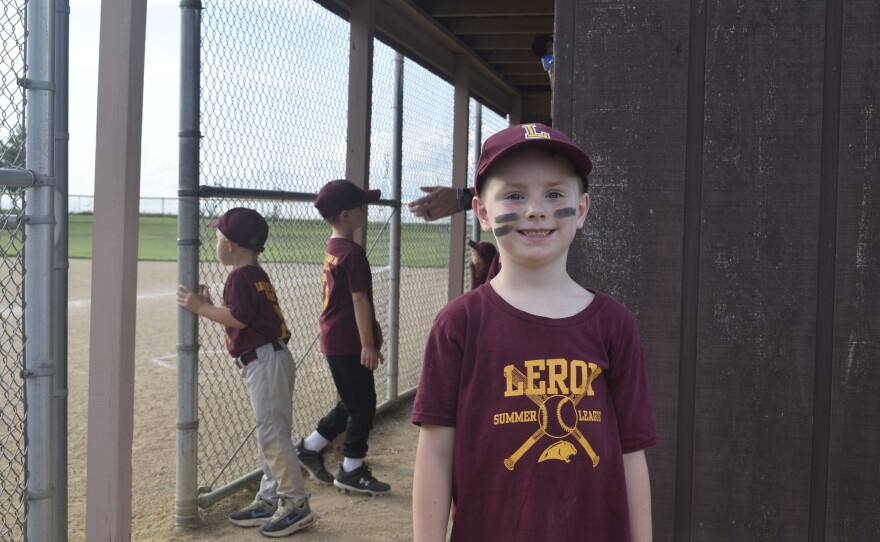 Sam King enjoyed being cheered on by friends and family as he ran the bases.