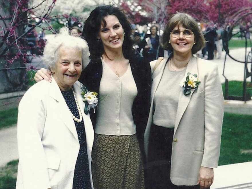 Kara with her grandmother and mother in 1995.