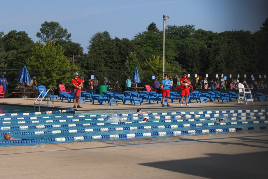 Swimming was the first leg of the Greater Midland Tri-Kids-Try youth triathlon at Plymouth Park on July 20, 2024.