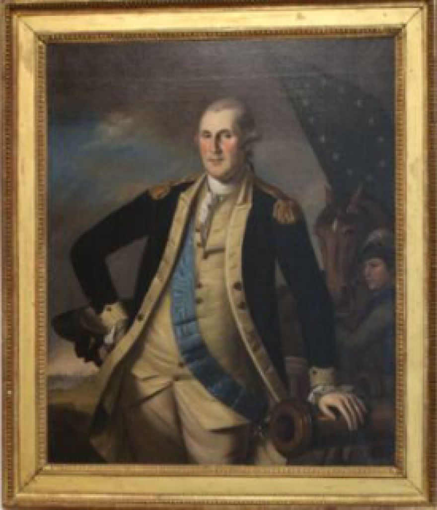 Portrait of George Washington by Charles Willson Peale.