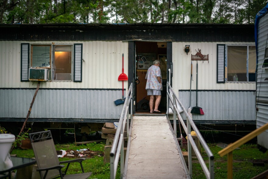 The money Donnie Speight received from FEMA was not enough to cover the cost of repairs to her home after Hurricane Laura. She has lived with a hole in the bedroom ceiling for the better part of a year.