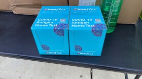COVID test kits being distributed by Columbus Public Health.