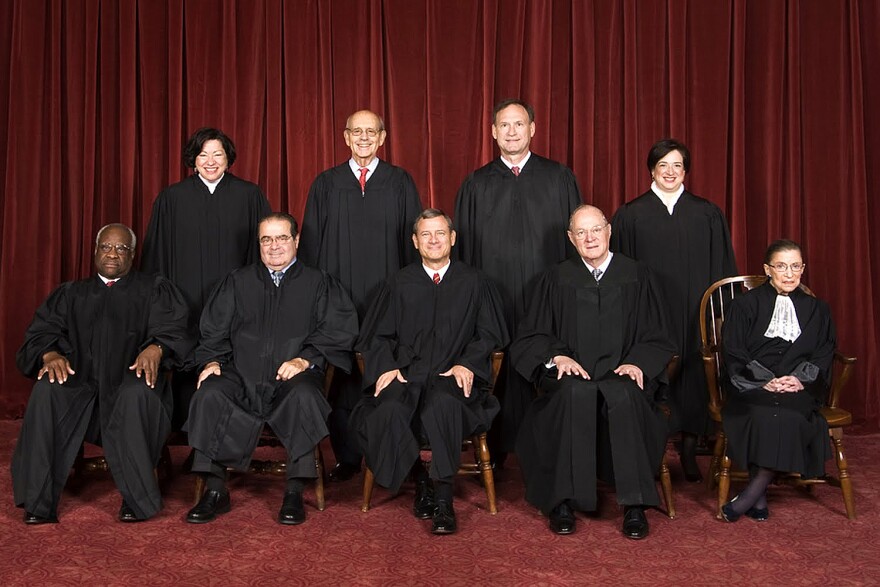 The nine justices of the U.S. Supreme Court.