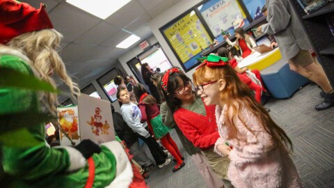 Principal Trish Valentin has been dressing up like an Elf on the Shelf for three years now because of the students' smiles.