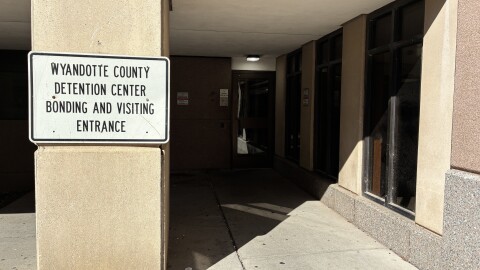 One of the entrances to the Wyandotte County Detention Center in Kansas City, Kansas.