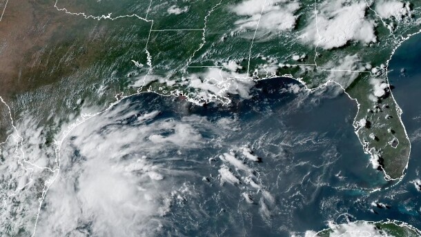 NOAA satellite image shows disorganized activity in the southwest Gulf of America on July 9, 2026