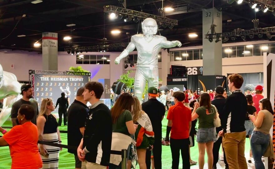 Hoosiers turned out Sunday at Playoff Fan Central in Miami Beach.