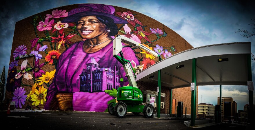 Hattie Mosley mural in Springfield, Ohio final results.