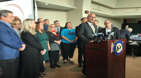 U.S. Rep. Ted Deutch spoke about the EAGLES Act with families of Parkland shooting victims in Sunrise, Wednesday.
