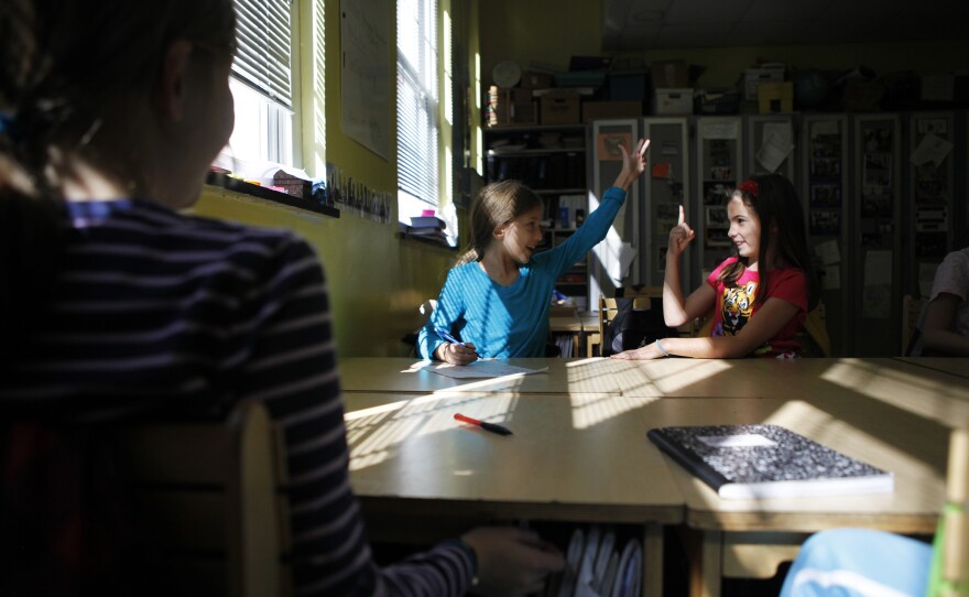 Teacher Cathy Carinder's classroom hosts fourth- and fifth-graders.