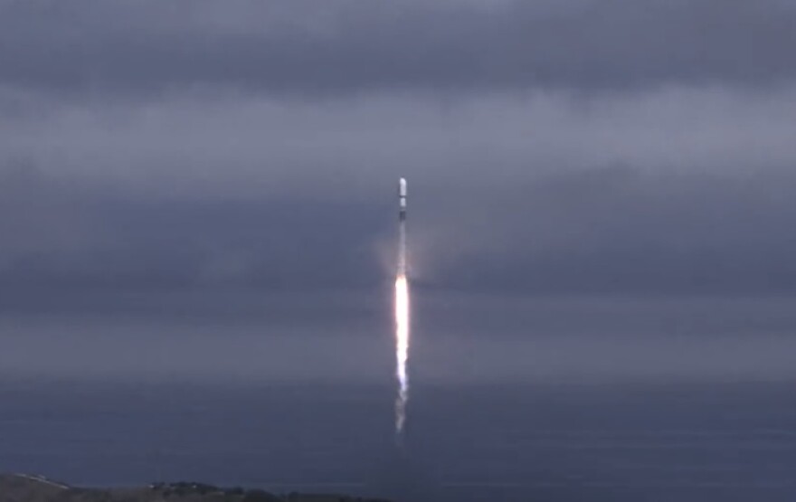 A SpaceX rocket carried five NASA satellites into orbit from the Central Coast Wednesday.
