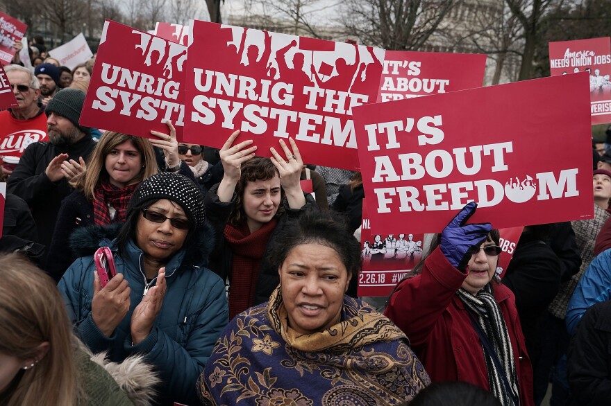 Activists rally in front of the U.S. Supreme Court on Feb. 26.