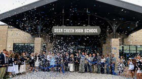 Deer Creek High School grand opening ribbon cutting on July 29, 2026.