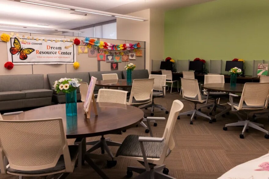 The Dream Resource Center at Pierce College in Woodland Hills near Los Angeles on Jan. 28, 2025. The DRC supports undocumented students virtually and in person, providing resources like free legal services, educational workshops, scholarship information, and more throughout their academic journey at the school.