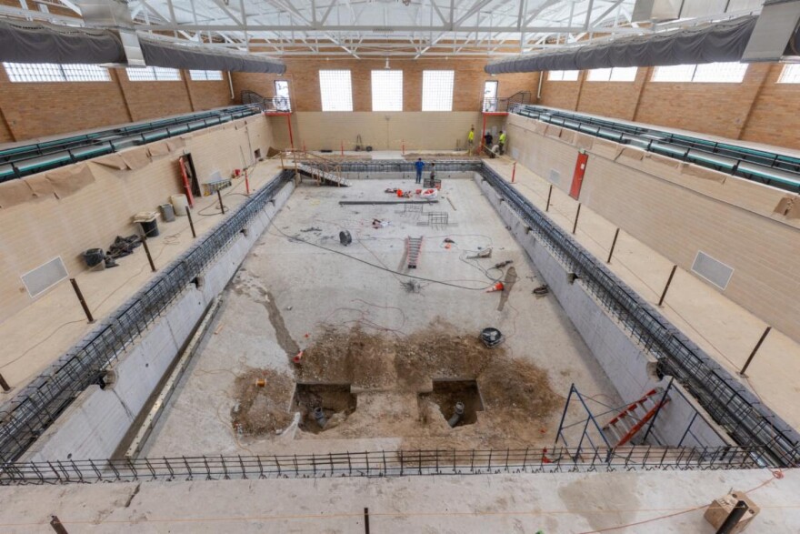 Renovations on Reed Gym Pool began in March 2024.