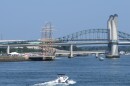 Portsmouth Harbor, showing the New Hampshire state port on the left, in July 2024. Dan Tuohy photo / NHPR