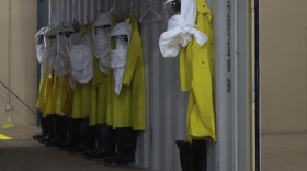 Equipment inside the Alternate Care Facility at Freeman Coliseum.