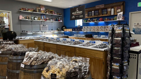 Chocolate Nugget Candy Factory’s Mound House location includes a storefront and the kitchen where its candies and chocolates are made.