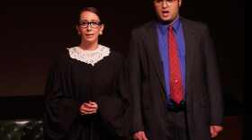 Opera Naples promotional photo for 'Scalia/Ginsburg' opera.