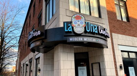 The exterior of La Una Cantina restaurant in Bloomington.