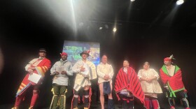  The cast of Caesar’s Ford Theatre Inc.’s Shawnee Living History Tour speaks to the crowd after their Sunday, May 21 afternoon performance at the Xenia Area Community Theatre