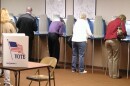 people in voting booths