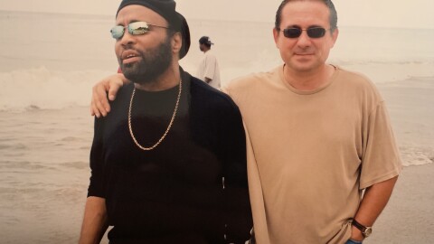 Andrae Crouch and Igor Roz at Summerland Beach